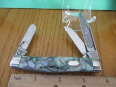 Bulldog Brand Celluloid Abalone Swirl Stockman  
