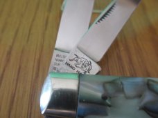 Bulldog Brand Celluloid Abalone Swirl Stockman  