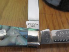 Bulldog Brand Celluloid Abalone Swirl Stockman  