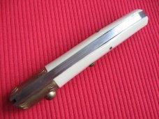 Vintage Italian Indiana Engraved Bolster Button Open/Close Knife.