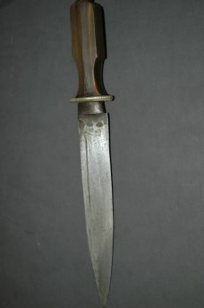 Antique Bowie Knife with Metal Sheath 