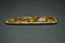 Antique Wadsworth Pocket Knife with Leather Pouch - Beautiful Scales