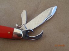 Ulster / Imperial 5 blade 3 backspring Utility Scout  Knife Red