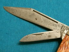 VINTAGE ULSTER KNIFE USA 2 BLADE STOCKMAN FOLDING PEN JACK POCKET KNIFE KNIVES OLD DEER