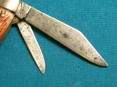 VINTAGE ULSTER KNIFE USA 2 BLADE STOCKMAN FOLDING PEN JACK POCKET KNIFE KNIVES OLD DEER