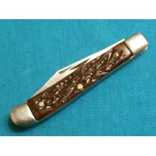 VINTAGE SABRE JAPAN 615 SMALL TRAPPER HUNTING SURVIVAL FOLDING PEN JACK POCKET KNIFE KNIVES OLD