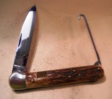 Hubertus 2579 EH Sporting Knife Stag Gut Hook 