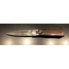 Russian-Style Leverlock Knife Damascus Blade
