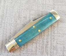 Great Eastern 941121 Blue Camel bone.1095..3.25" closed..Northfield...Ringed bolsters new in tube