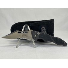 2002 MICROTECH Vector-A Combo Tanto Recurve Push Button Automat MINT IN SHEATH