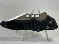 2002 MICROTECH Vector-A Combo Tanto Recurve Push Button Automat MINT IN SHEATH 
