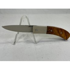 H. BISHOP Custom Handmade Burl Handle Release Automatic NEAR MINT