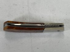 H. BISHOP Custom Handmade Burl Handle Release Automatic NEAR MINT 