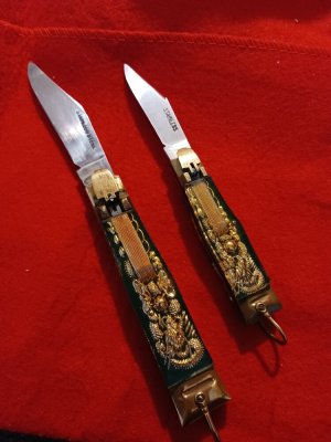 2 Green Bullfigter Switchblade . 