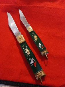2 Green Bullfigter Switchblade . 