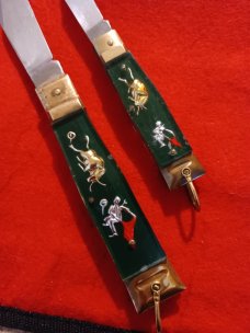 2 Green Bullfigter Switchblade . 