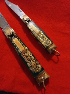 2 Green Bullfigter Switchblade . 