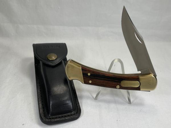 2005 BUCK USA 110 Wood Automatic Folding Hunter Lockback MINT IN POUCH 2005 BUCK USA 110 Wood Automatic Folding Hunter Lockback MINT IN POUCH