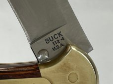 2006 BUCK USA 112 Wood Automatic Folding Lockback Ranger MINT IN POUCH 