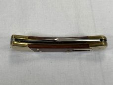 2003 BUCK USA 110 Wood Automatic Folding Hunter Lockback MINT IN POUCH 
