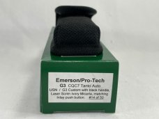 EMERSON/PRO-TECH USA CQC7 G3 USN Scrim Tanto Auto #14 of 50 w/ Pouch MINT IN BOX 