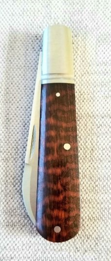 Jeffrey Mitchell Snakewood Lambsfoot Barlow, 4" closed..fluted bolsters. CPM-154..filework 