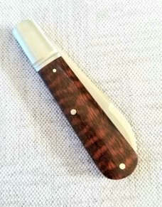 Jeffrey Mitchell Snakewood Lambsfoot Barlow, 4" closed..fluted bolsters. CPM-154..filework 