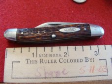 Case XX Small Premium Jack #62087? 1940-1964  with Old Red Bone Handles