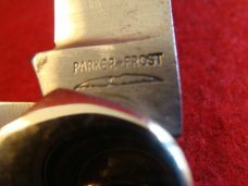 Parker Frost Cutlery Big Gun Boat Canoe "Rodgers Wostenholm England" with Burnt Stag