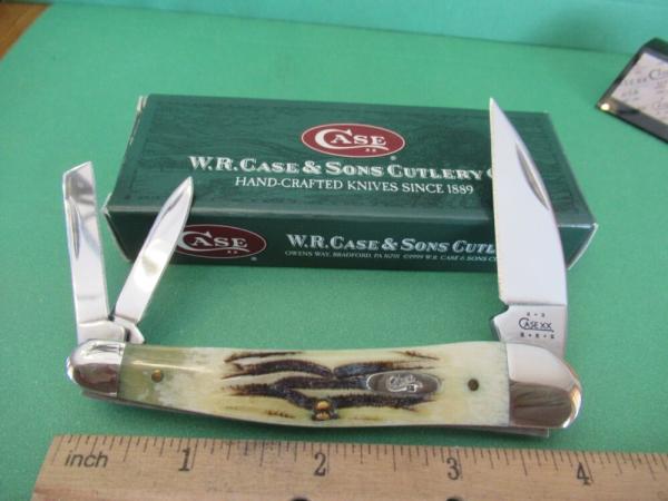 Case XX 2002 Vintage Bone Seahorse Whittler Pattern # V6355WH SS Case XX 2002 Vintage Bone Seahorse Whittler Pattern # V6355WH SS