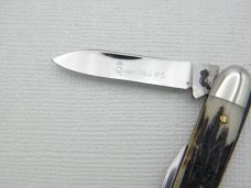 Queen Cutlery #5 Senator Pen: 2 ½” closed, 1971, Winterbottom Bone handles