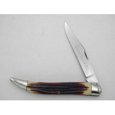 Queen Cutlery #20 Toothpick with “burnt orange” imitation Winterbottom bone: 5 ” closed, circa 1961
