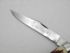 Queen Cutlery #20 Toothpick with “burnt orange” imitation Winterbottom bone:  5 ” closed, circa 1961