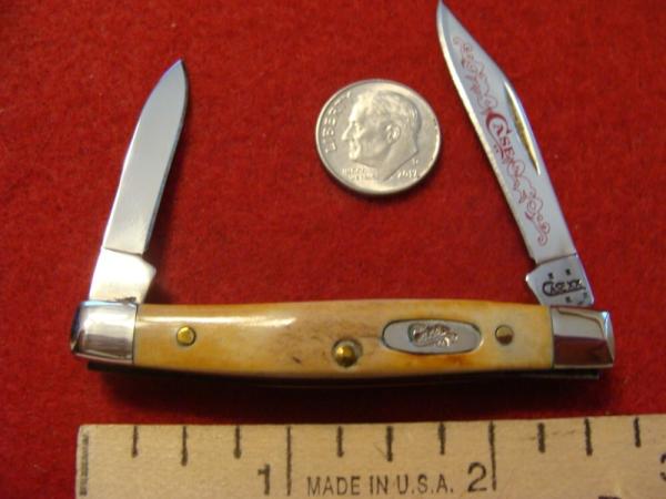 Case XX Small Premium Pen 'Red Scroll" #5233 Stag 2006