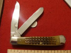 Case XX Trapper # 6254 SS "Pearl Premiers" with Bone Handles 1999 
