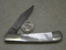 Parker Edwards Pearl Damascus ABCA Lmtd. Edition 1 of 3990 Trapper Knife c.1986