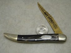 Fightn Rooster 15th Anniv. Knife World 1992 3rd Edition Horn Texas Toothpick Knife