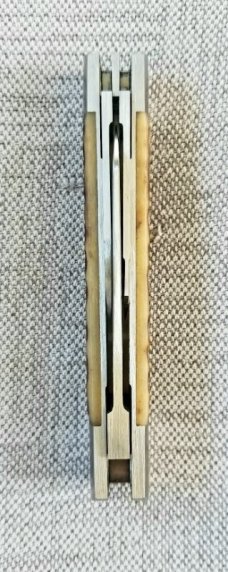 Mitchell Split Back Whittler, 4"+, cpm154,.jigged Caramel Bone..primary,coping and spear blades.