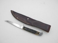 Queen Steel Trout and Bird knife #85: circa 1948, 6 ¼” overall with 3” blade, Rogers Bone