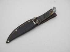 Queen Steel Trout and Bird knife #85: circa 1948, 6 ¼” overall with 3” blade, Rogers Bone