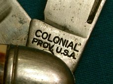 VINTAGE COLONIAL PROV STOCKMAN CATTLEMANS FOLDING PEN JACK POCKET KNIFE KNIVES OLD