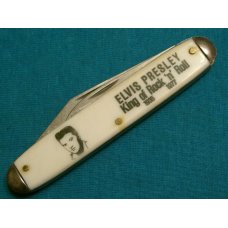 ELVIS PRESLEY KING OF ROCK N ROLL FOLDING EQUAL END JACK PEN POCKET KNIFE KNIVES OLD ADVERTISING AD