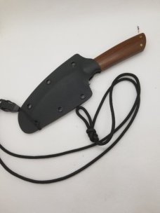 Tracy LaRock Small Fixed Blade Custom..W2 and Micarta...3" blade and 3" handle..Hamon..Kydex She.