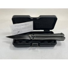 2015 BROUS BLADES Black Powder Coated Balisong Butterfly 1 of 500 MINT IN BOX