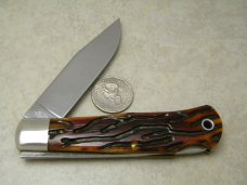 Schatt and Morgan Titusville PA Queen Bone 2007 NKM Grand Opening Lockback Knife