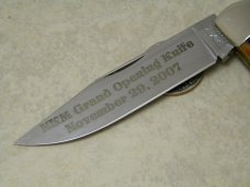 Schatt and Morgan Titusville PA Queen Bone 2007 NKM Grand Opening Lockback Knife