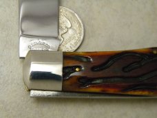 Schatt and Morgan Titusville PA Queen Bone 2007 NKM Grand Opening Lockback Knife