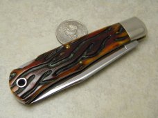 Schatt and Morgan Titusville PA Queen Bone 2007 NKM Grand Opening Lockback Knife
