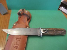KA-Bar Stag Handle Combination Hunting Knife Set Model # 283