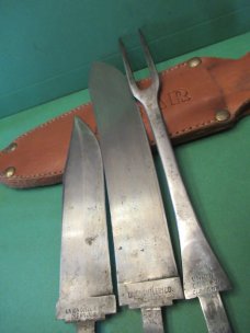 KA-Bar Stag Handle Combination Hunting Knife Set Model # 283